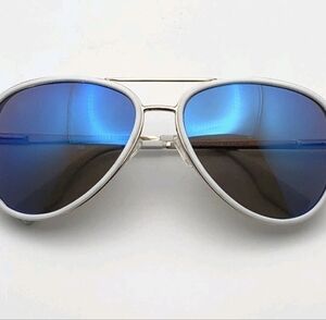 WHITE WRAP AROUND LADIES MIRRORED SUNGLASSES